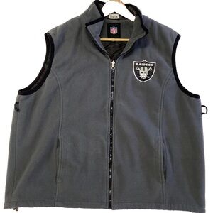 NFL Raiders Charcoal Fleece Vest